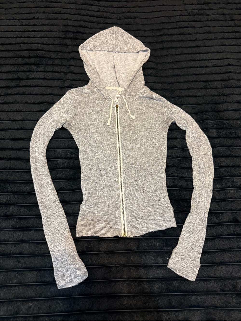 Mudd Heather Gray Zip-Up Hoodie